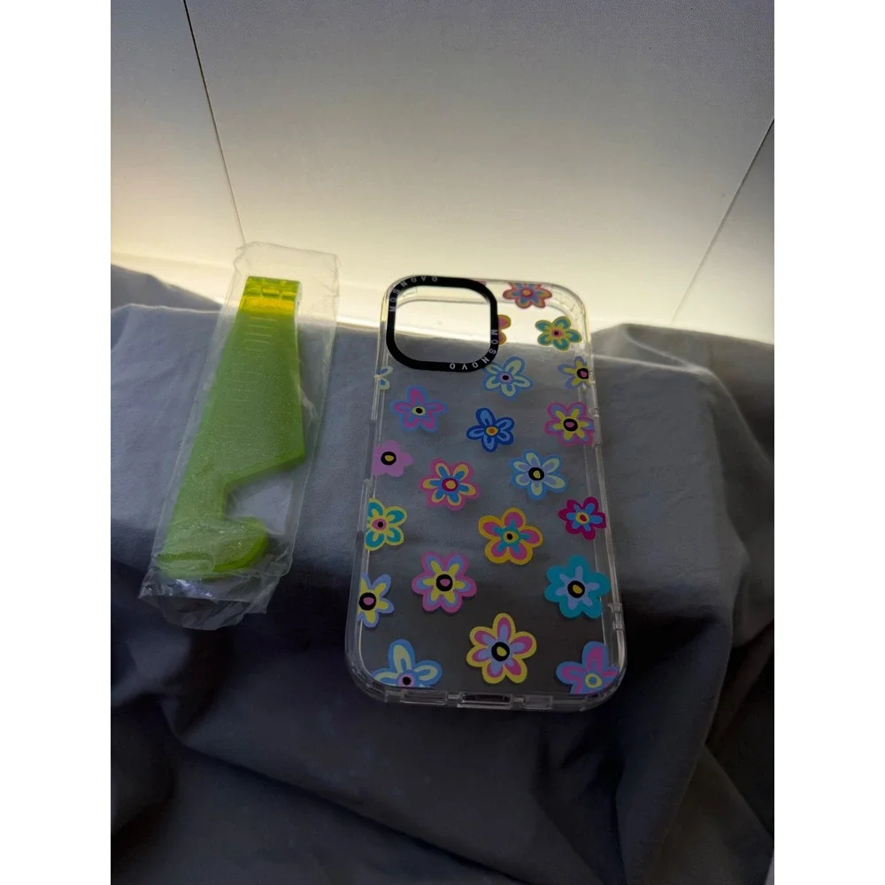 MOSNOVO iPhone 16 Pro Case Clear Floral Pattern 6.6ft Drop Protection I16-T573